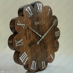 ساعت دیواری کلاسیک چوبی گل